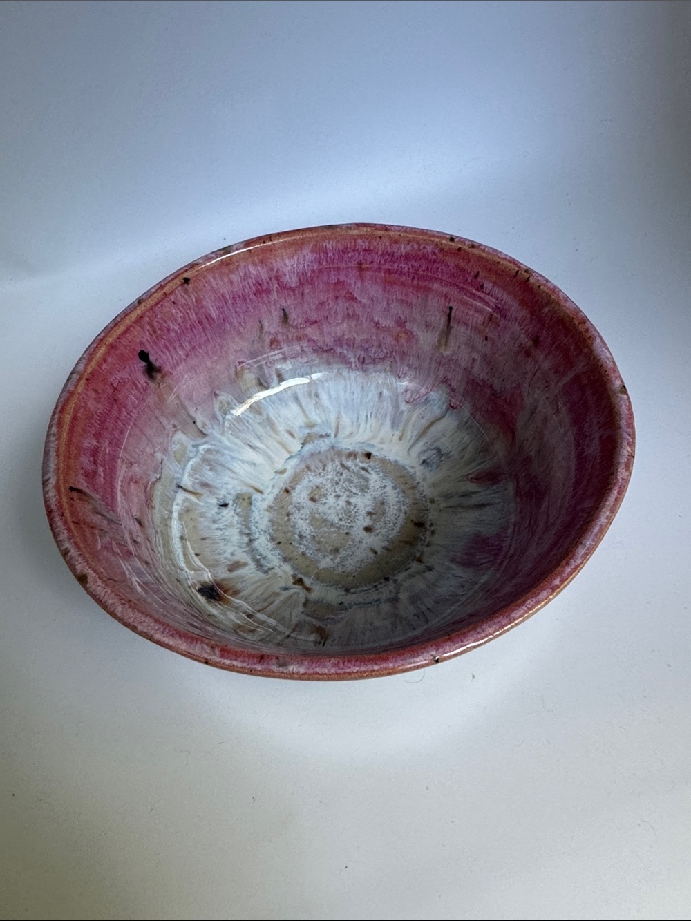 Handmade Pink Ceramic Art Bowl